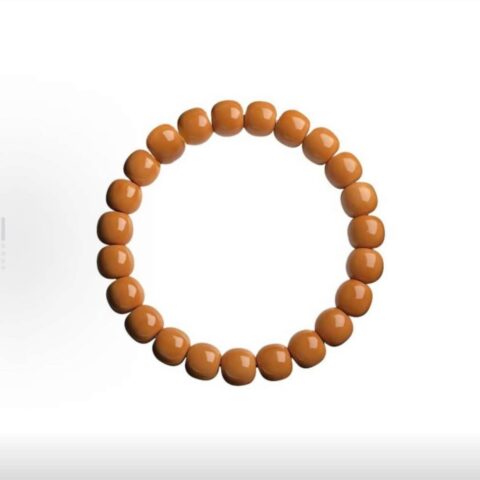 Monkey head and walnut old-style bucket bracelet