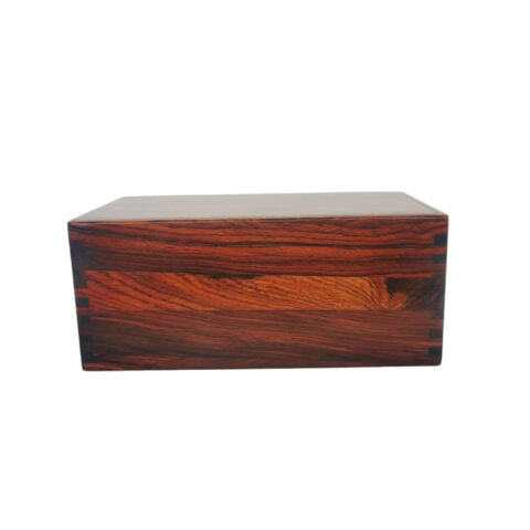 High-end redwood solid wood pet cremation urn with high-quality inner lining and sliding lid urn