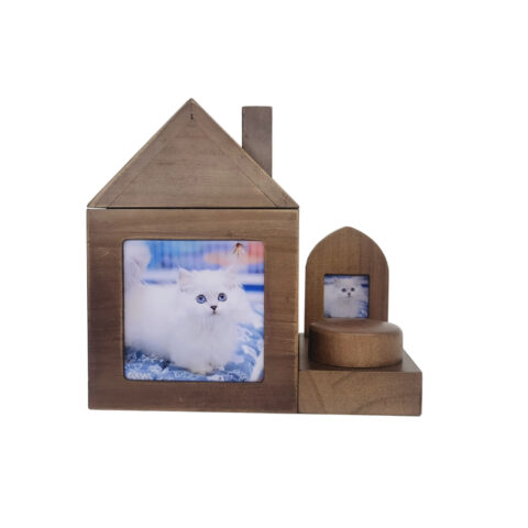 Fashionable small house pet cremation box hair candle holder cremation box